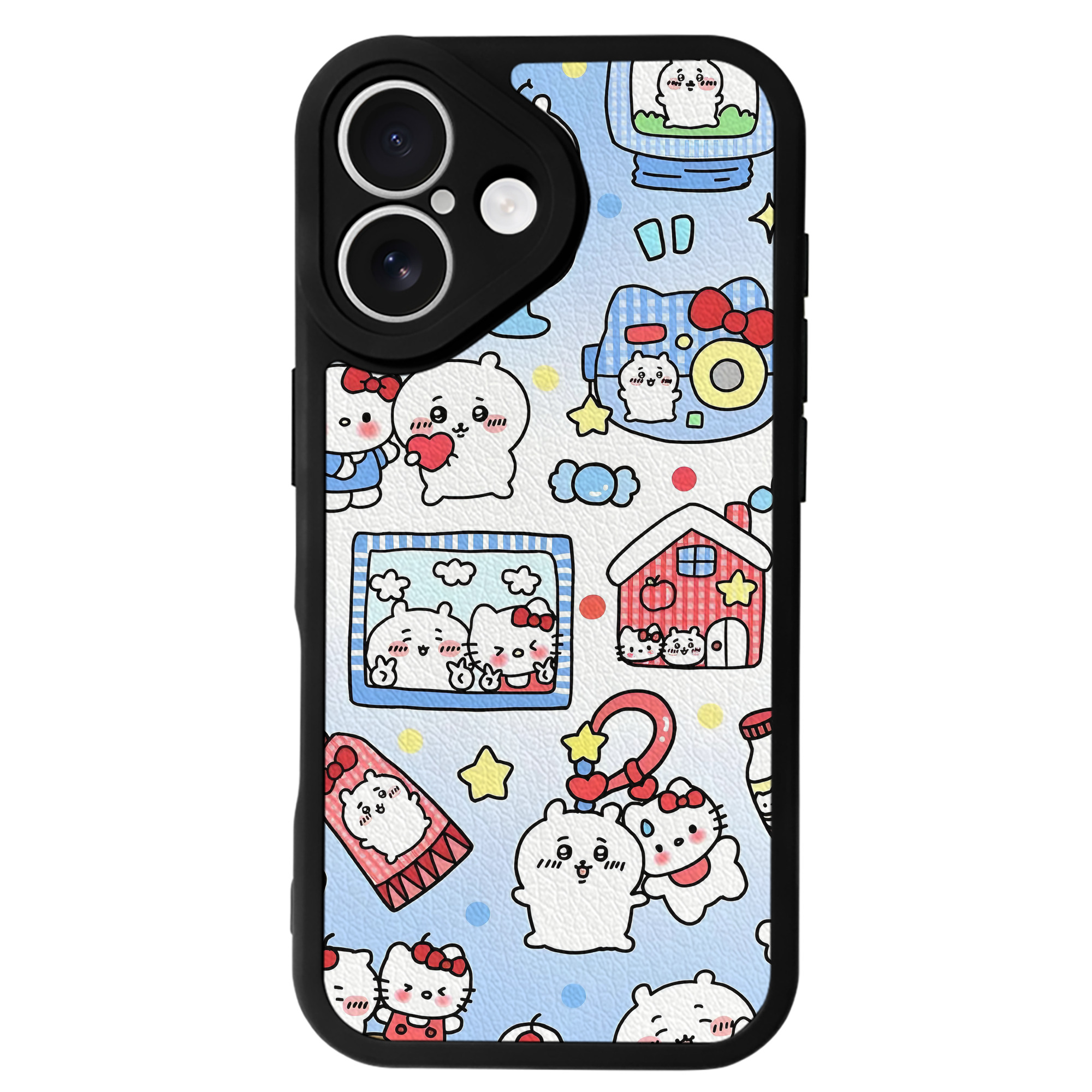 （画像用） ちいかわ Chii-kawa 【iPhone 16シリーズ対応】シリコンスマホケース（レザー調） 材質：シリコン